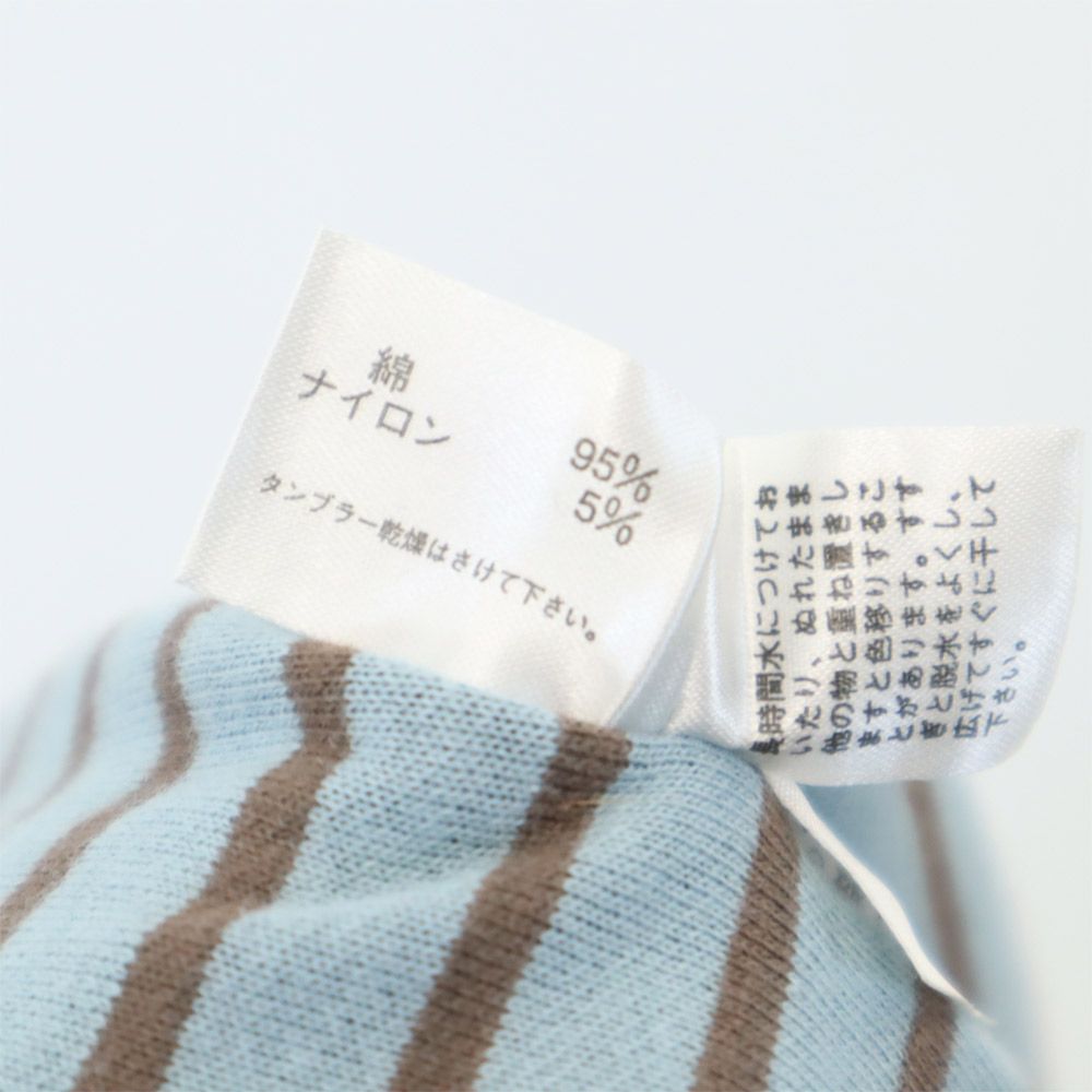 未使用 Familiar ファミリア ボーダー 長袖 カーディガン M ブルー系 レディース