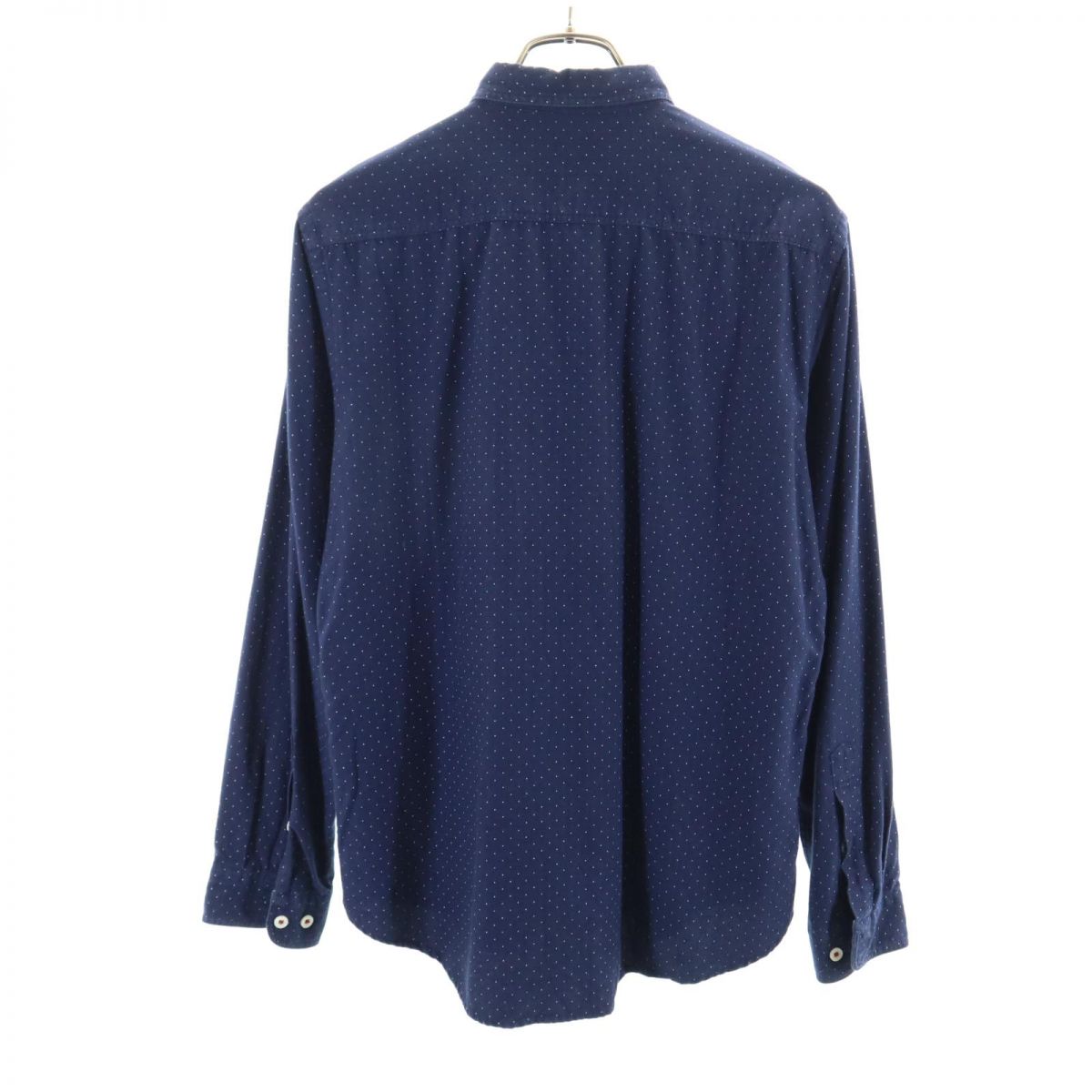 BLACK LABEL CRESTBRIDGE ブラックレーベルクレストブリッジ 三陽商会 ドット柄 長袖 ボタンダウンシャツ 2 ネイビー メンズ