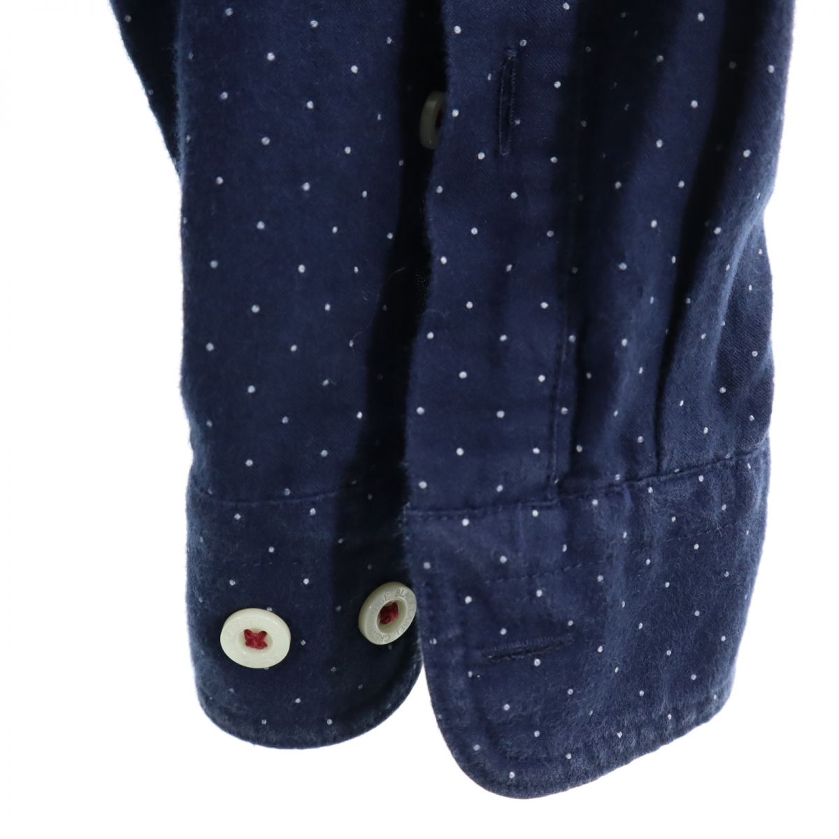 BLACK LABEL CRESTBRIDGE ブラックレーベルクレストブリッジ 三陽商会 ドット柄 長袖 ボタンダウンシャツ 2 ネイビー メンズ