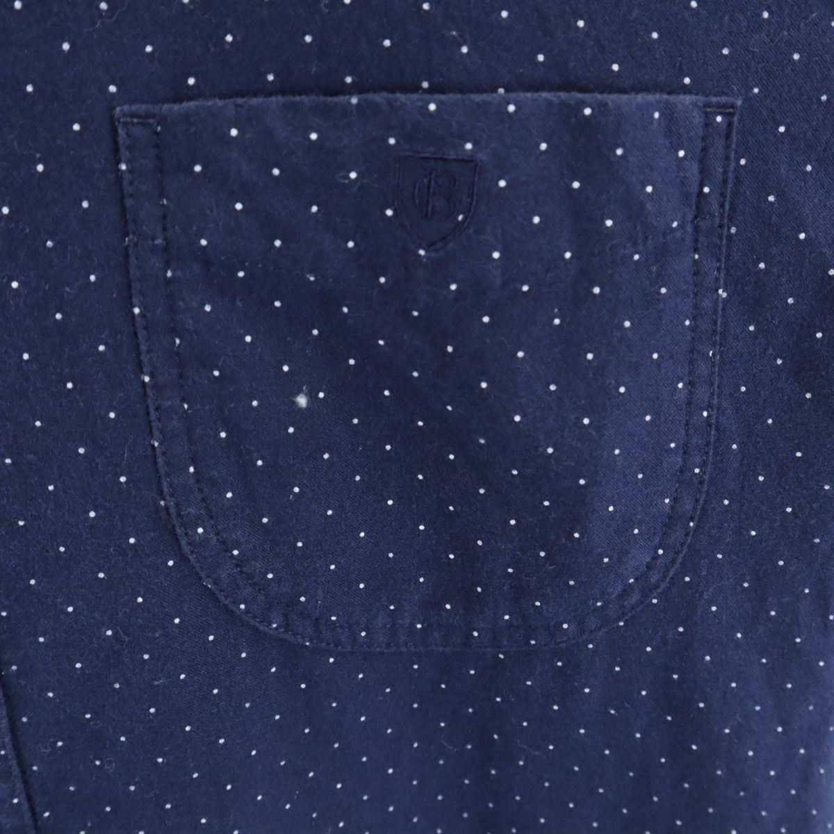 BLACK LABEL CRESTBRIDGE ブラックレーベルクレストブリッジ 三陽商会 ドット柄 長袖 ボタンダウンシャツ 2 ネイビー メンズ