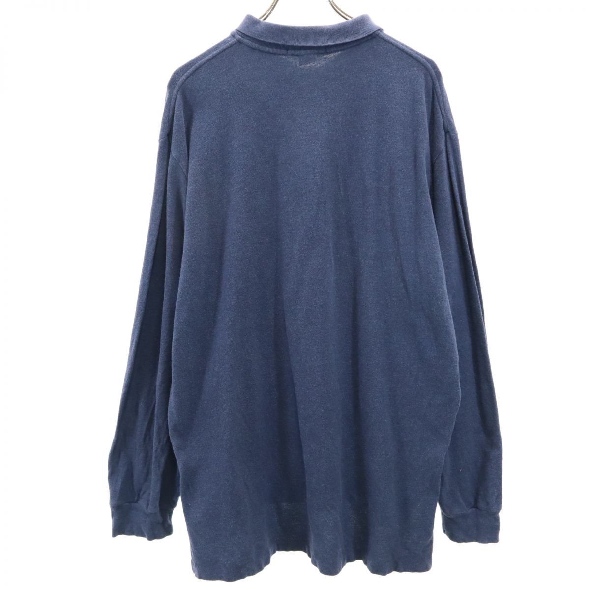Polo by Ralph Lauren ポロバイラルフローレン 90s 長袖 ポロシャツ XL ネイビー系 オールド ヴィンテージ メンズ