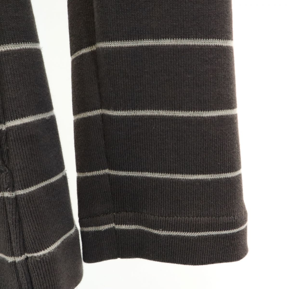 Emporio Armani エンポリオアルマーニ ボーダー柄 テーラードジャケット 40 グレー レディース