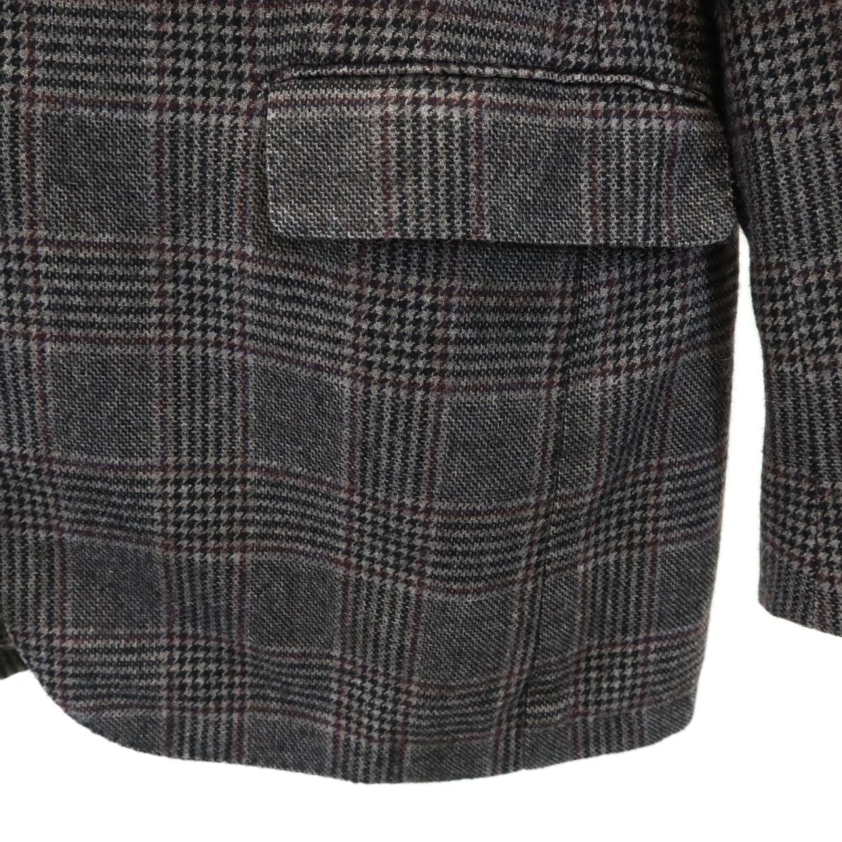 TAGLIATORE タリアトーレ イタリア製 チェック柄 ウールブレンド テーラードジャケット 50 グレー系 メンズ