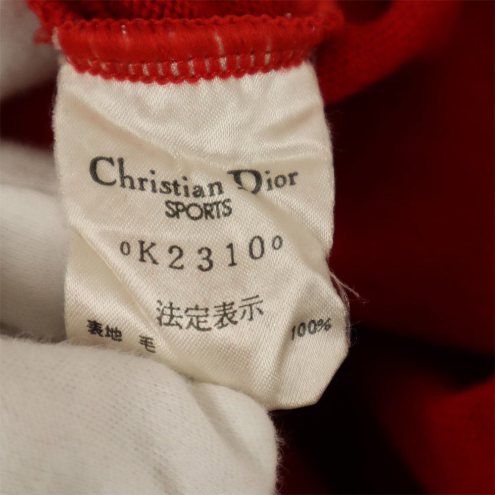 Christian Dior SPORTS クリスチャンディオール スポーツ 90s 長袖 ウール Vネック セーター M レッド オールド ヴィンテージ レディース