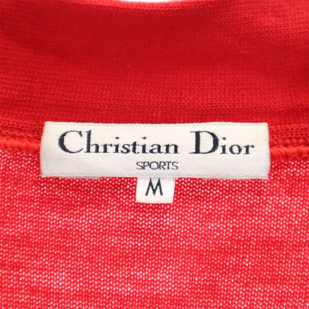 Christian Dior SPORTS クリスチャンディオール スポーツ 90s 長袖 ウール Vネック セーター M レッド オールド ヴィンテージ レディース