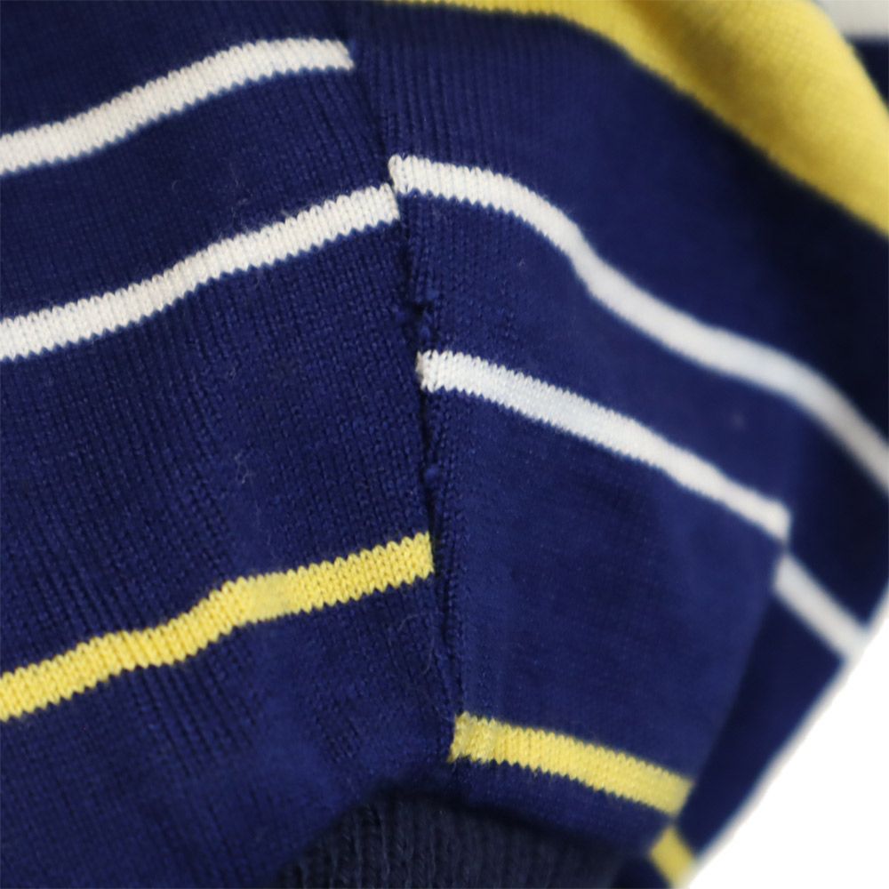 コロンビアニット USA製 ボーダー柄 切替 長袖 ラガーシャツ S COLUMBIA KNIT ラグビー ポロシャツ メンズ