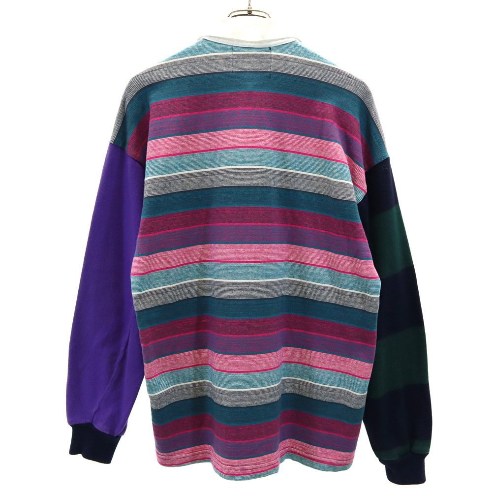 コロンビアニット USA製 長袖 ラガーシャツ M グリーン系 COLUMBIA KNIT メンズ