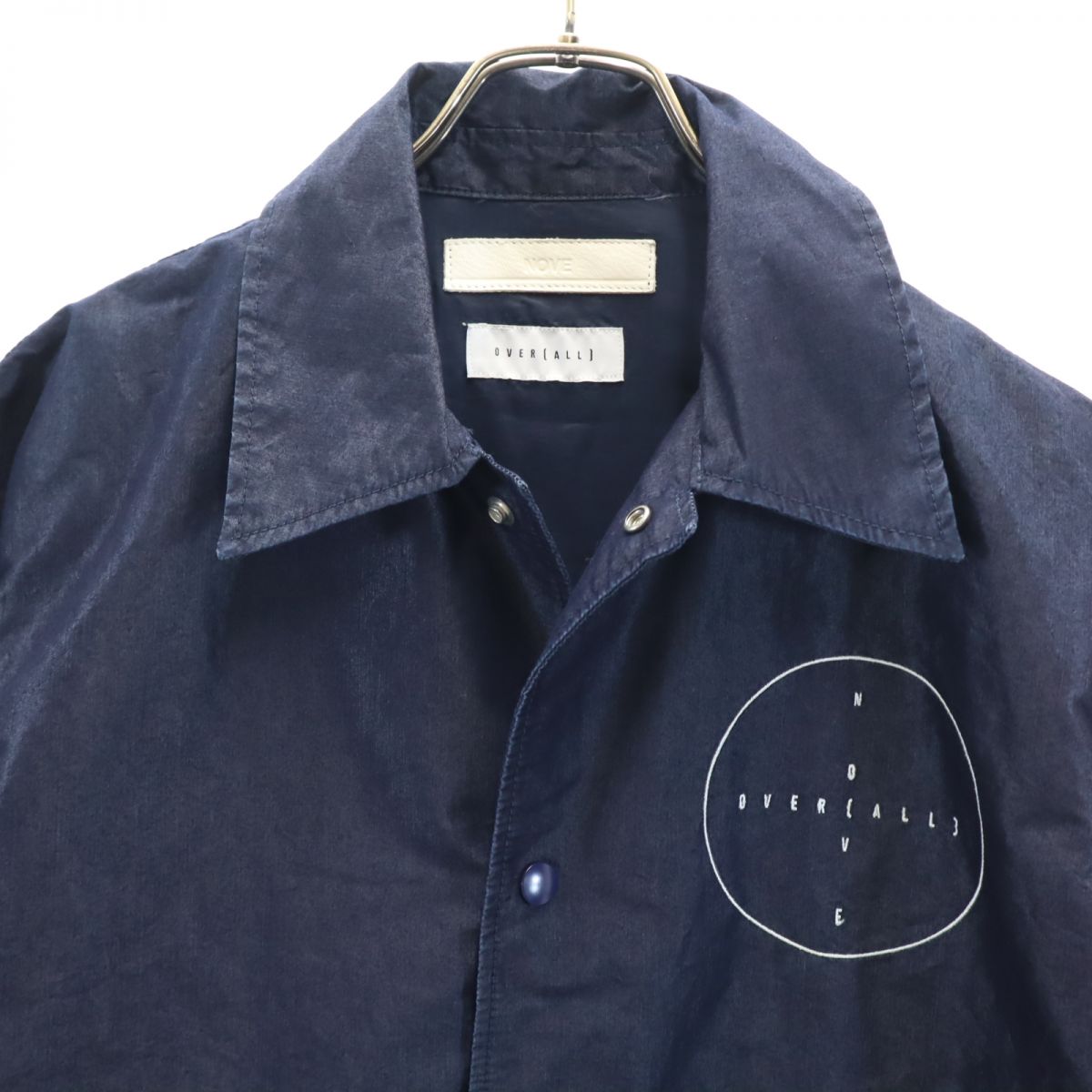 ノーヴェ 日本製 ジャケット S ネイビー系 NOVE バックプリント メンズ