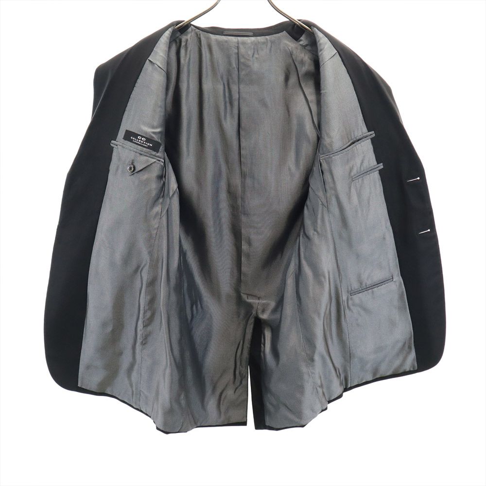 CC COLLECTION CORNELIANI シーシーコレクション コルネリアー二 イタリア製 ウールブレンド テーラードジャケット 50 黒 メンズ