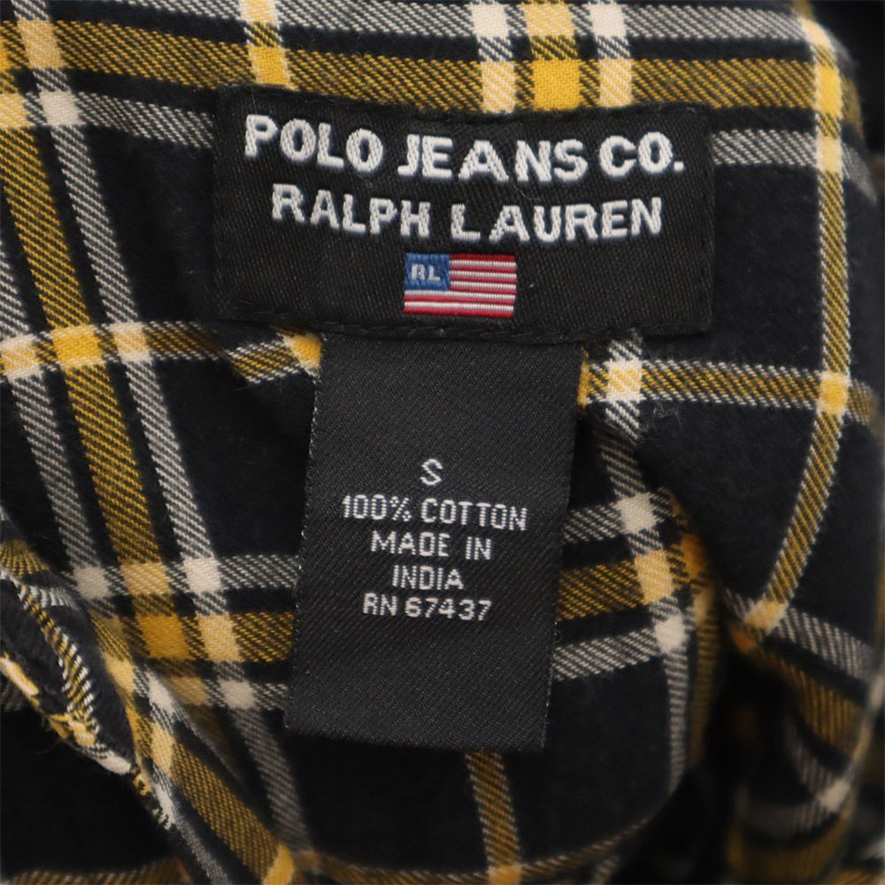 ポロジーンズ 長袖 チェックシャツ S ブラック系 POLO JEANS RALPH LAUREN メンズ