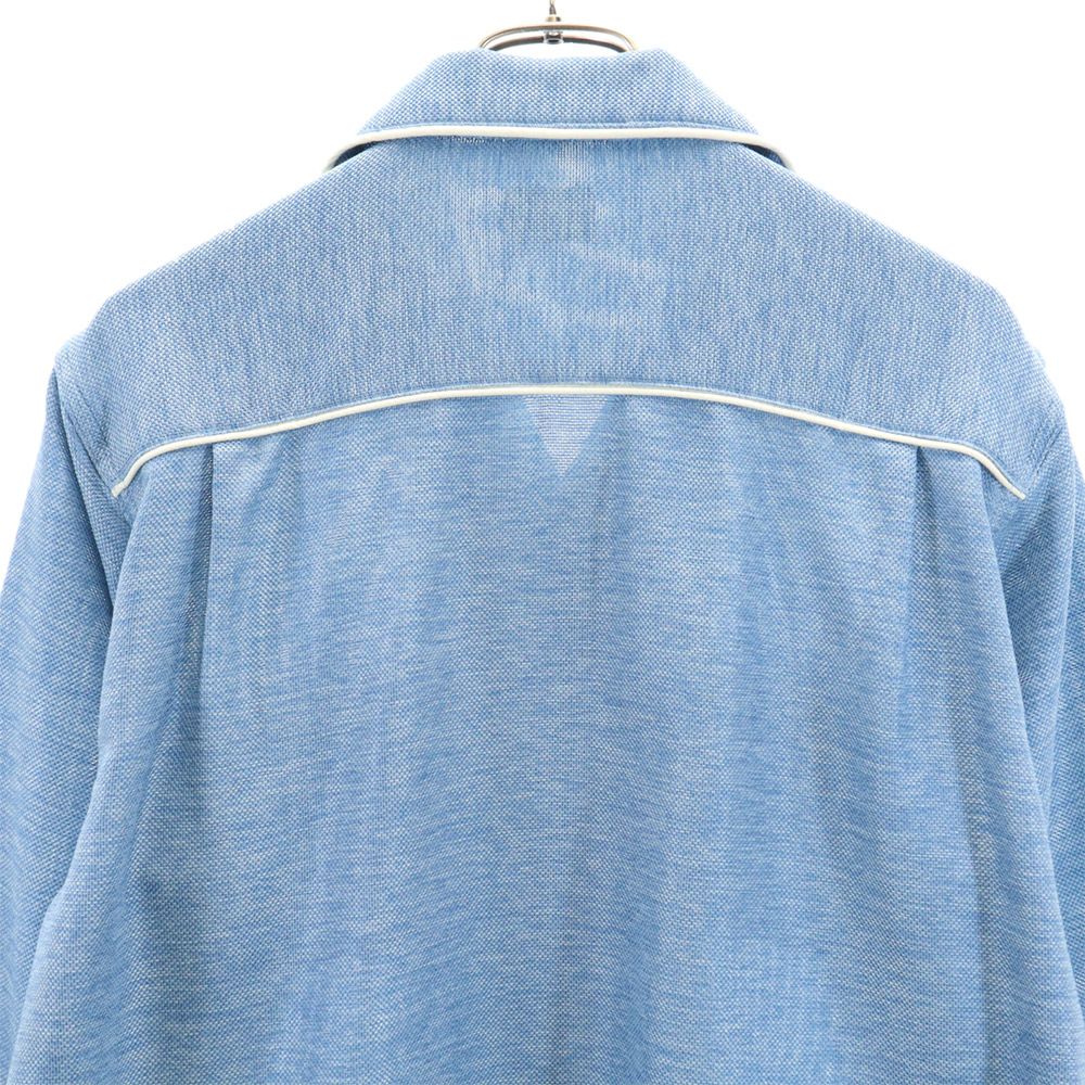未使用 ANDFAMILYS co. アンドファミリーズ 日本製 長袖 オリエンタルメッシュ シャツ 38 ブルー系 メンズ