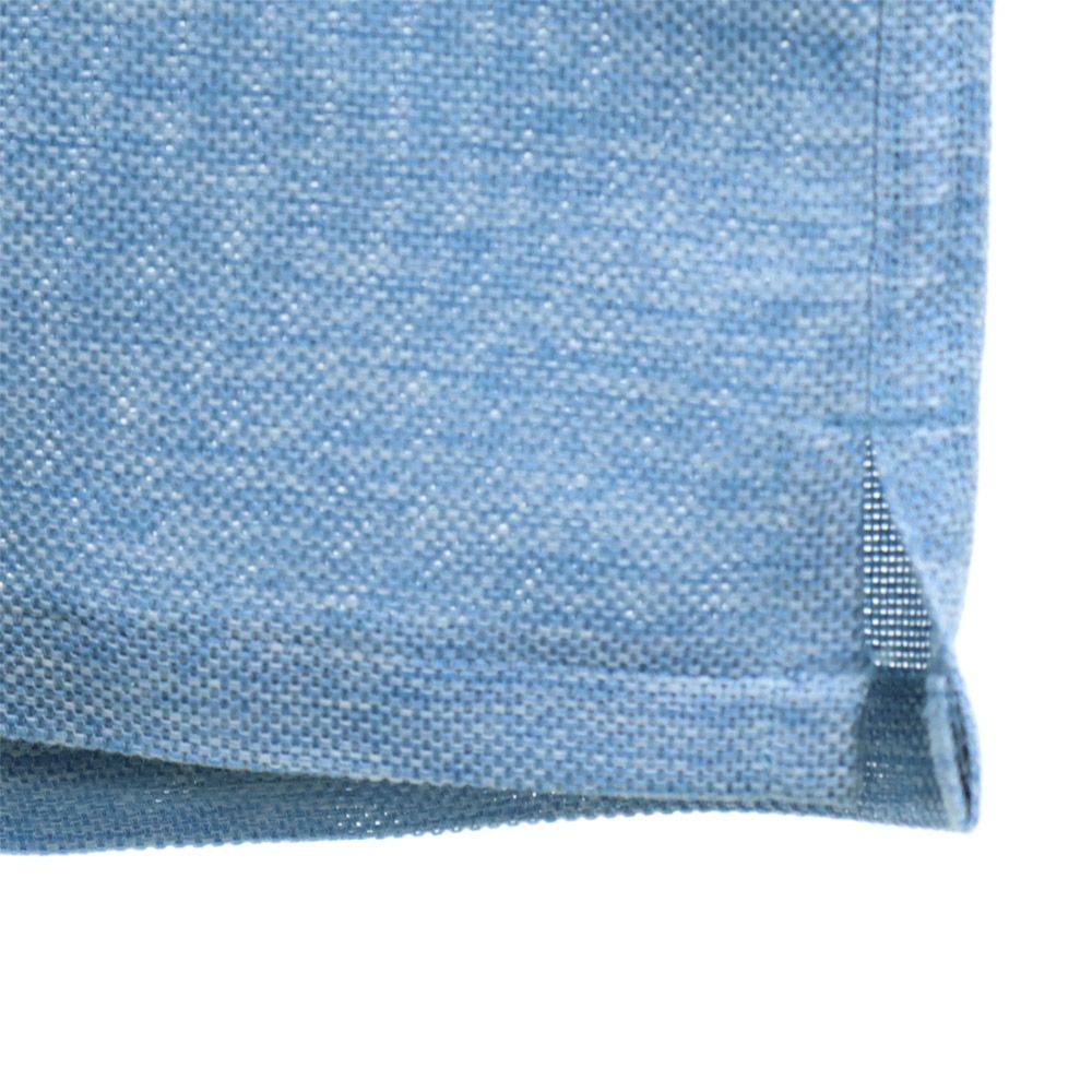 未使用 ANDFAMILYS co. アンドファミリーズ 日本製 長袖 オリエンタルメッシュ シャツ 38 ブルー系 メンズ