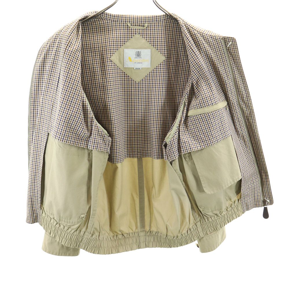 Aquascutum アクアスキュータム 90s 日本製 オールド スイングトップ M ベージュ メンズ