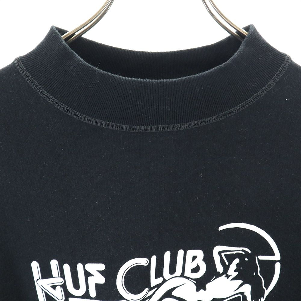 HUF ハフ 日本製 プリント 7分袖 トレーナー S ブラック スウェット メンズ