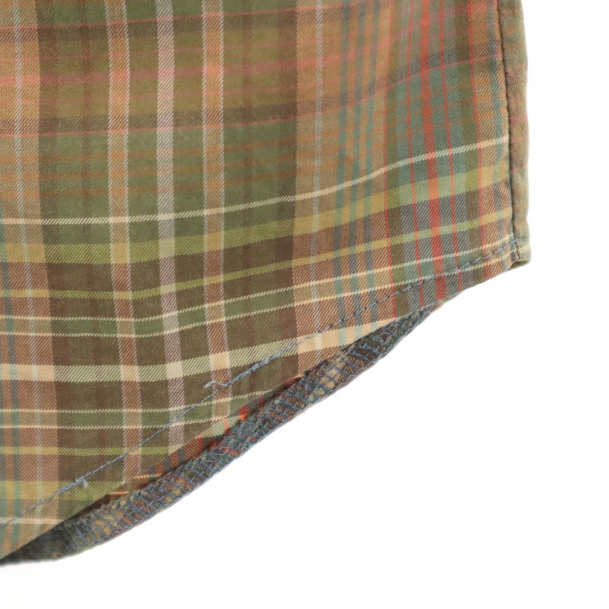 ラルフローレン チェック柄 長袖 ボタンダウンシャツ L ベージュ系 RALPH LAUREN レディース