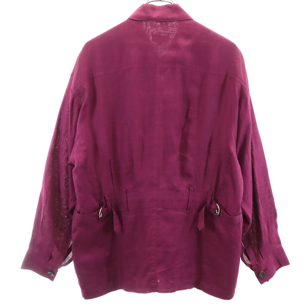 Paul Smith ポールスミス 日本製 リネン ジップジャケット M ボルドー系 LONDON メンズ