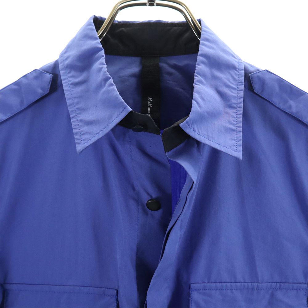 MofM マイオブムーズ 日本製 5分袖 シャツ 1 ブルー メンズ