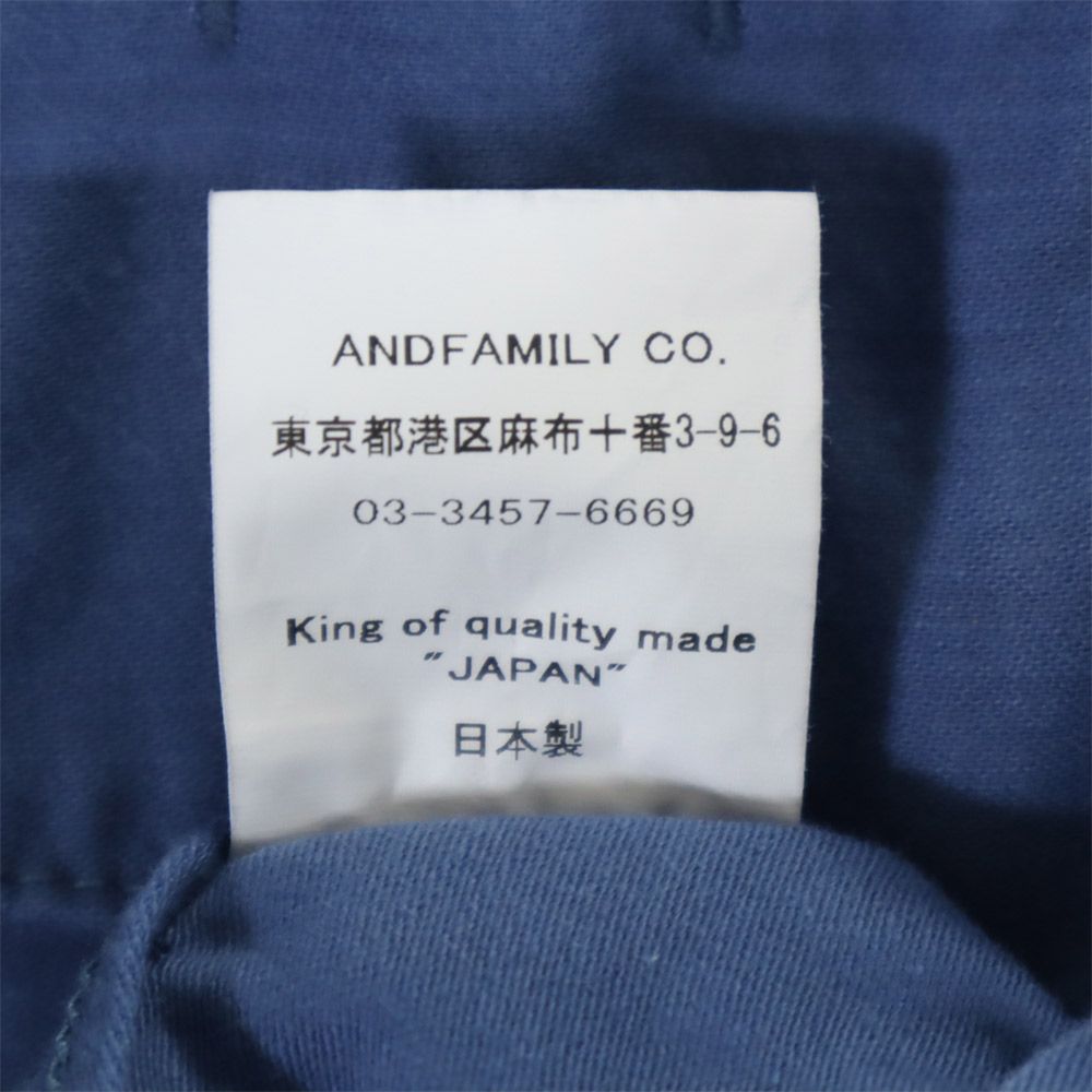 ANDFAMILYS co. アンドファミリーズ 日本製 ミリタリー シャツジャケット M カーキ メンズ