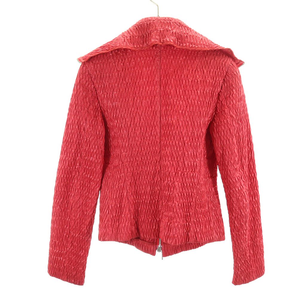 Emporio Armani エンポリオアルマーニ 長袖 ジップジャケット 40 レッド レディース