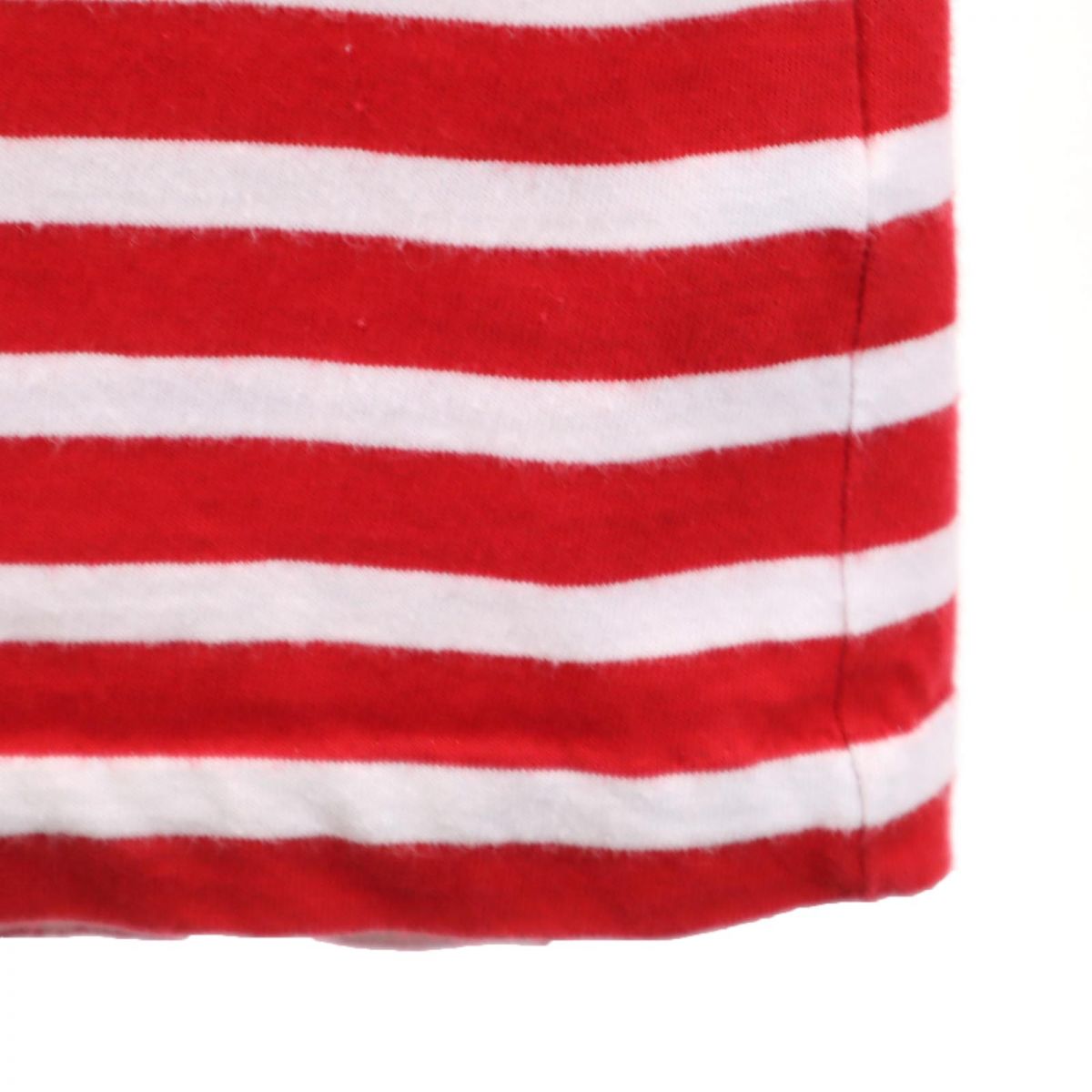 MAISON KITSUNE メゾンキツネ ボーダー 長袖 Tシャツ XS レッド系 メンズ