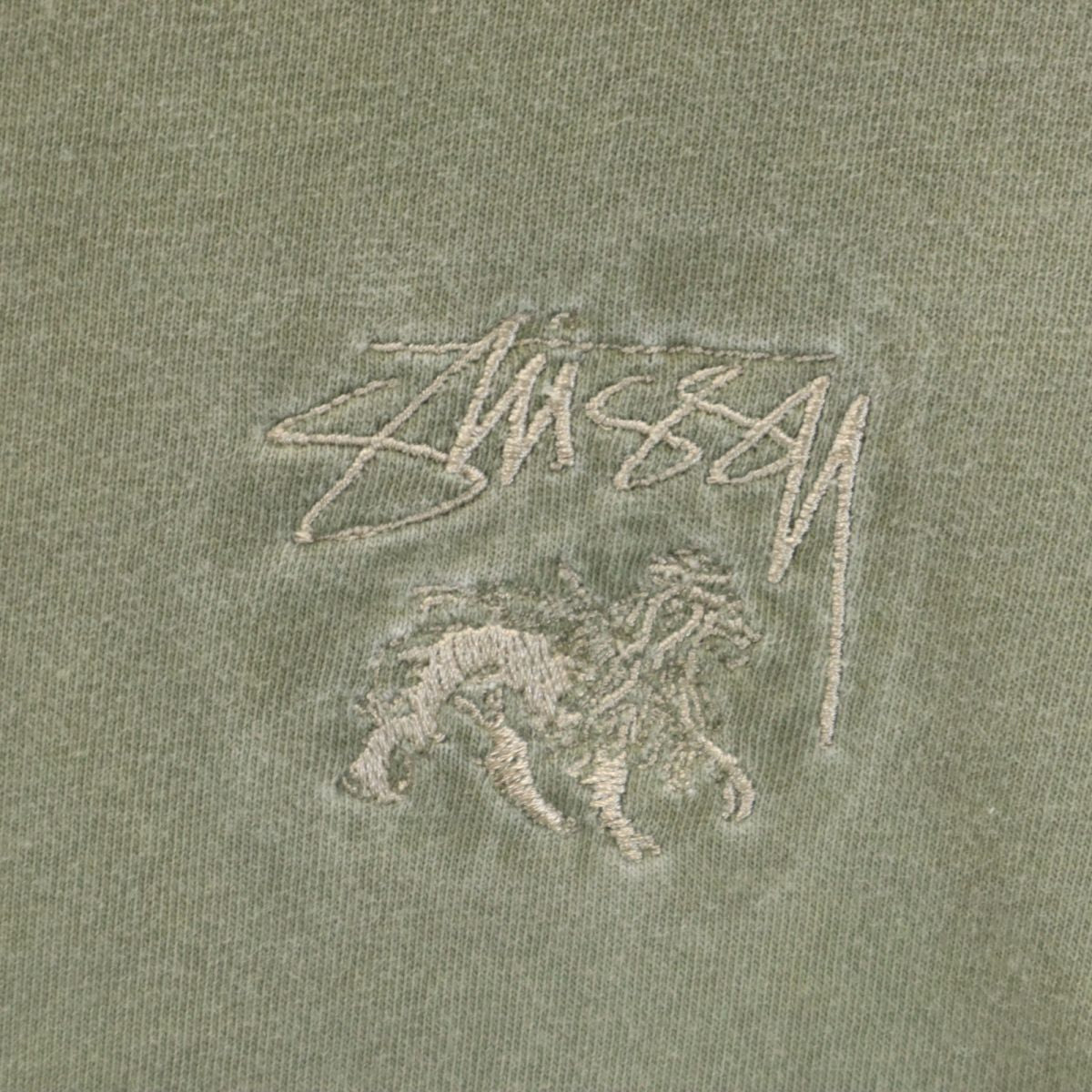 ステューシー 長袖 シャツ S カーキ STUSSY ロンT メンズ