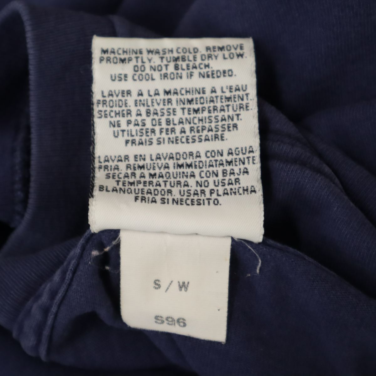 adidas アディダス 90s USA製 オールド 長袖 シャツ M ネイビー ロンT メンズ