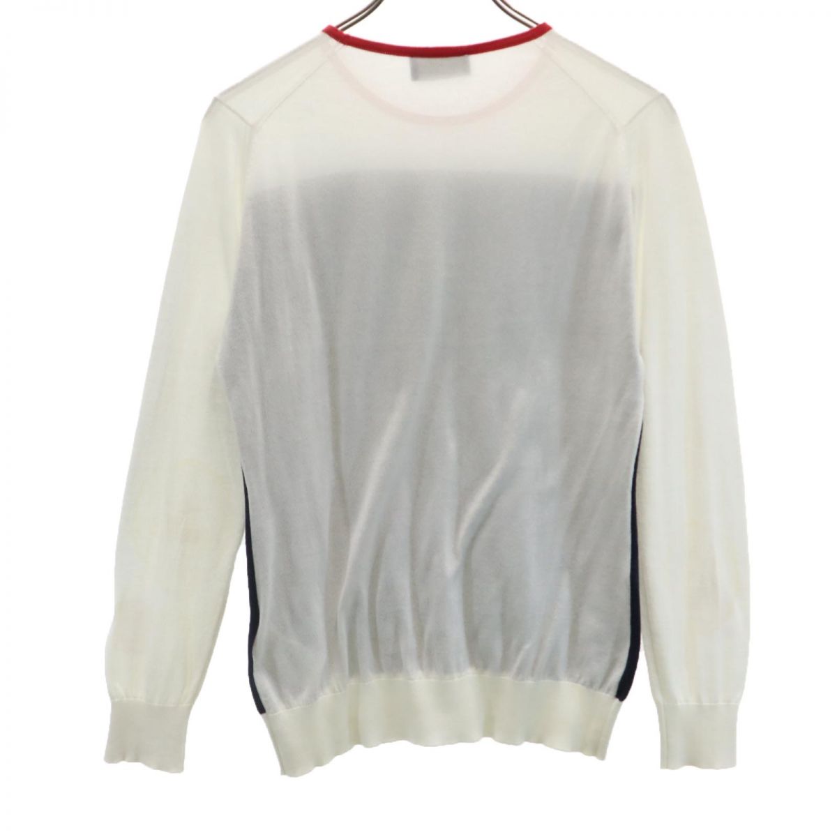 JOHN SMEDLEY ジョンスメドレー イギリス製 長袖 セーター M ホワイト系 ニット 薄手 レディース