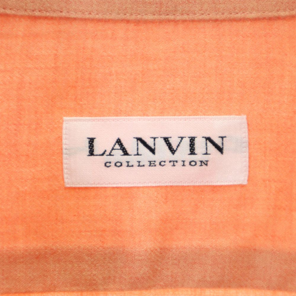 LANVIN ランバン 長袖 シャツ L オレンジ系 メンズ