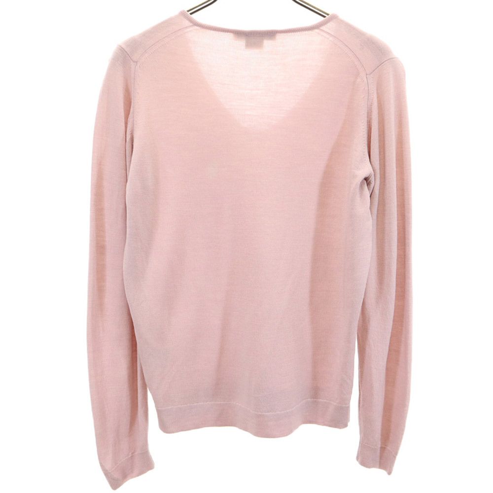 JOHN SMEDLEY ジョンスメドレー 長袖 Vネック セーター ピンク系 ニット レディース