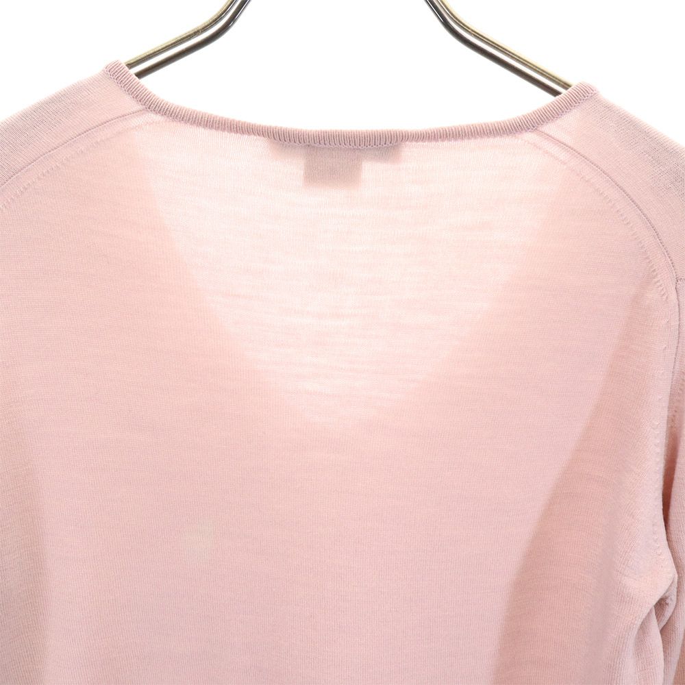 JOHN SMEDLEY ジョンスメドレー 長袖 Vネック セーター ピンク系 ニット レディース