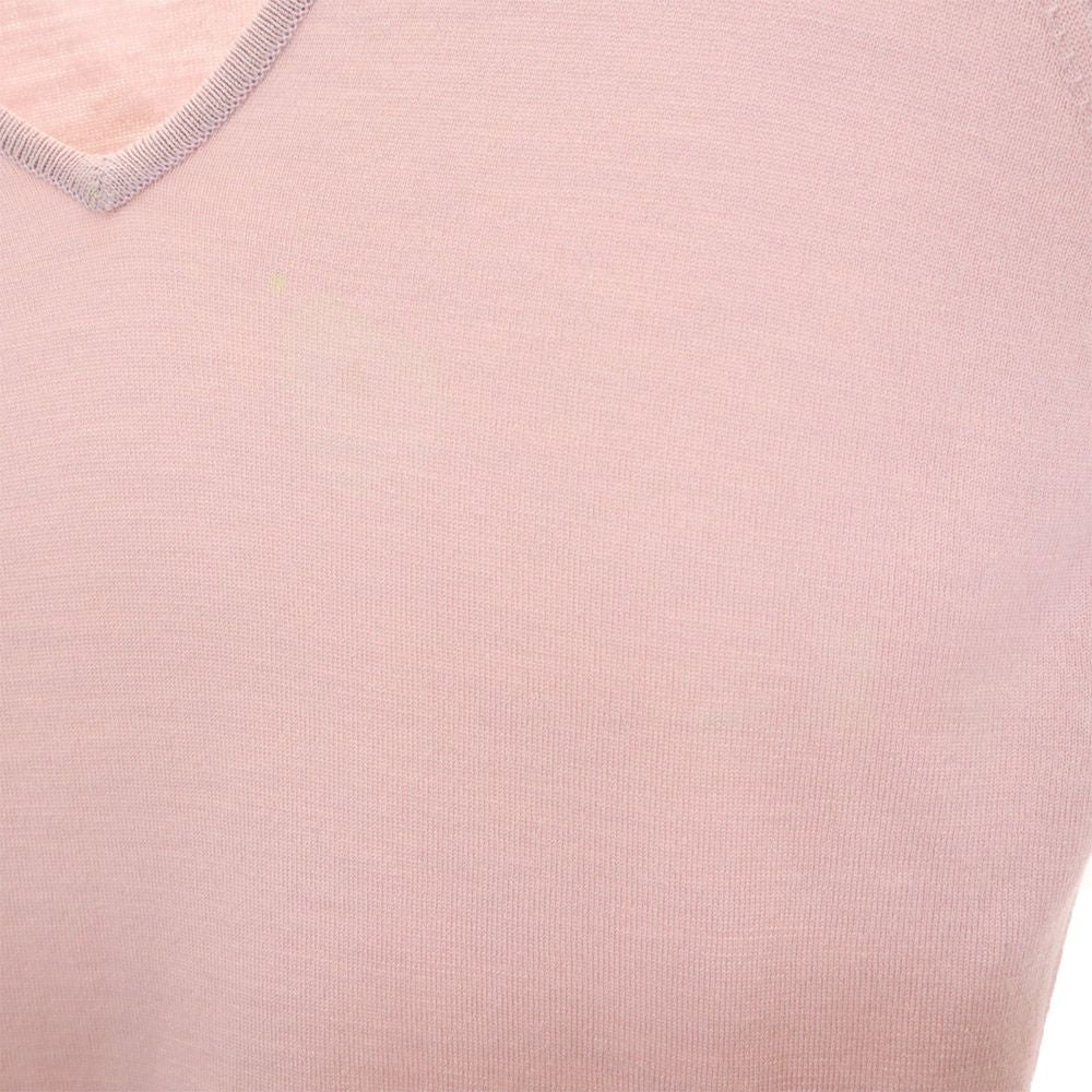 JOHN SMEDLEY ジョンスメドレー 長袖 Vネック セーター ピンク系 ニット レディース