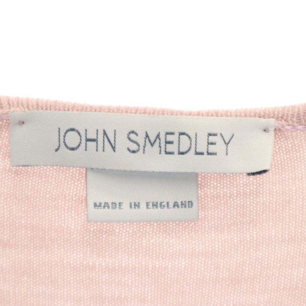 JOHN SMEDLEY ジョンスメドレー 長袖 Vネック セーター ピンク系 ニット レディース