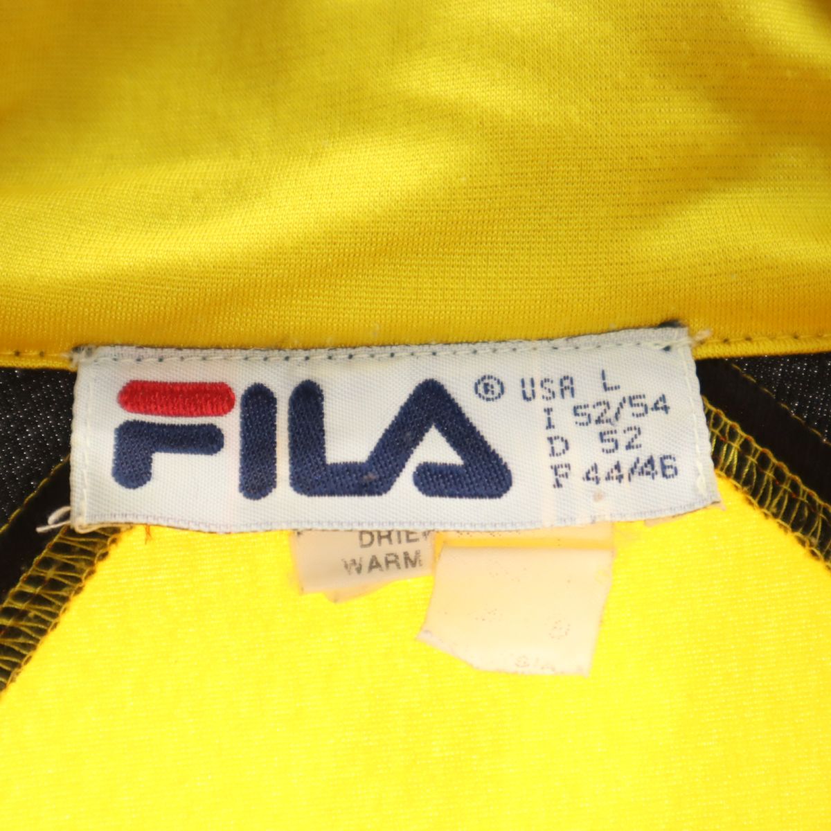 FILA フィラ 90s オールド ジャージジャケット 上下 セットアップ L イエロー系 メンズ