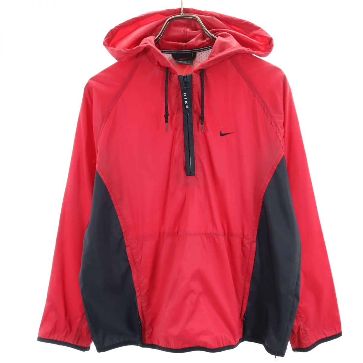 NIKE ナイキ 90s 00s オールド ハーフジップ パーカー S レッド系 メンズ