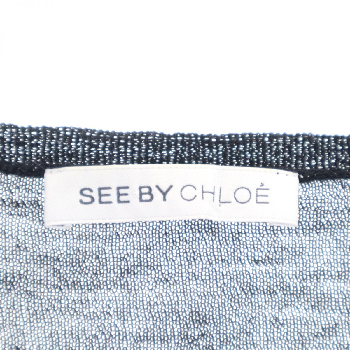 SEE BY CHLOE シーバイクロエ 長袖 アルパカブレンド シアー セーター USA 2 ブラック ニット レディース