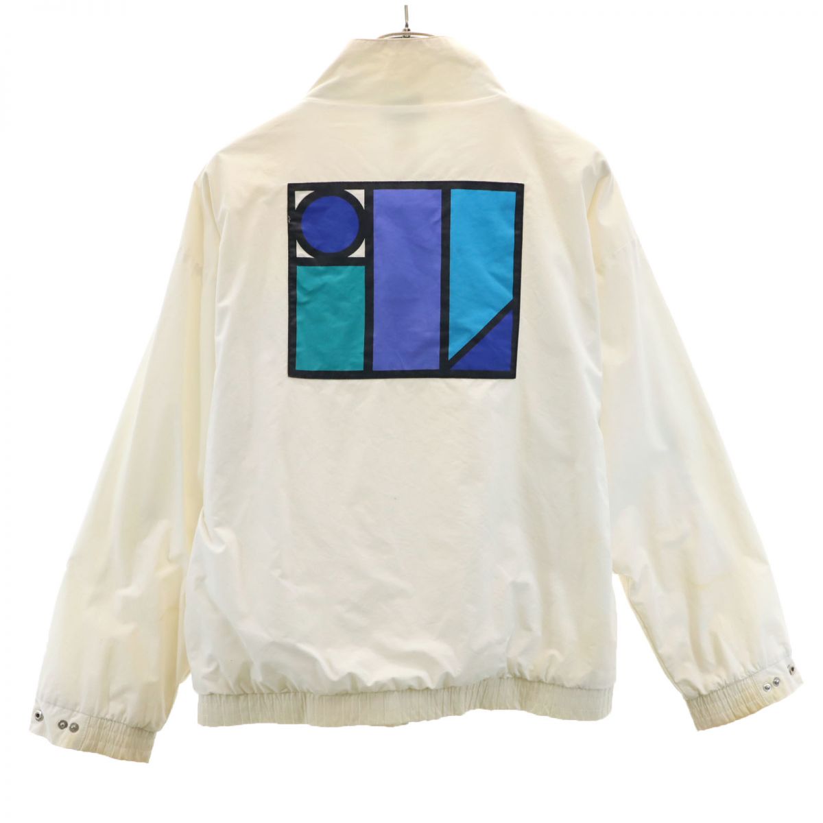 adidas アディダス 80s トレイフォイルロゴ ヴィンテージ バック プリント ジップジャケット ホワイト系 メンズ