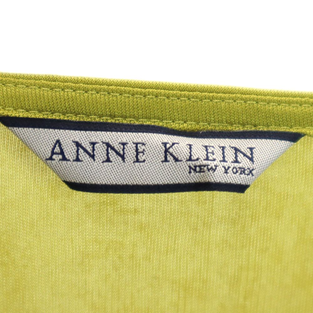 ANNE KLEIN アンクライン 日本製 7分袖 カットソー M グリーン系 レディース