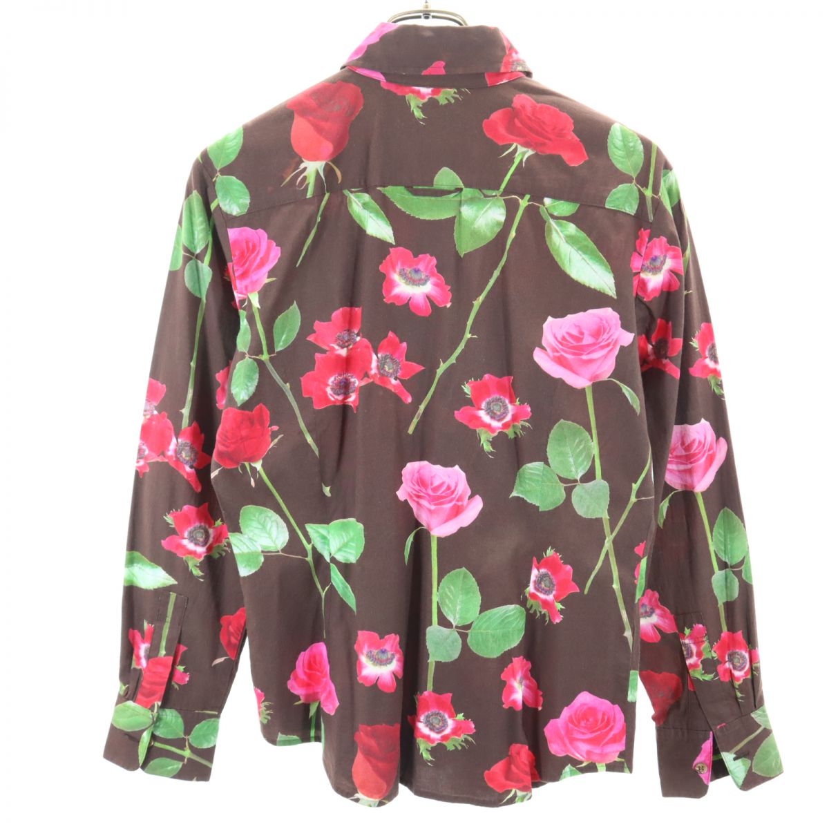 Paul Smith ポールスミス 花柄 長袖 シャツ 42 ブラウン系 レディース