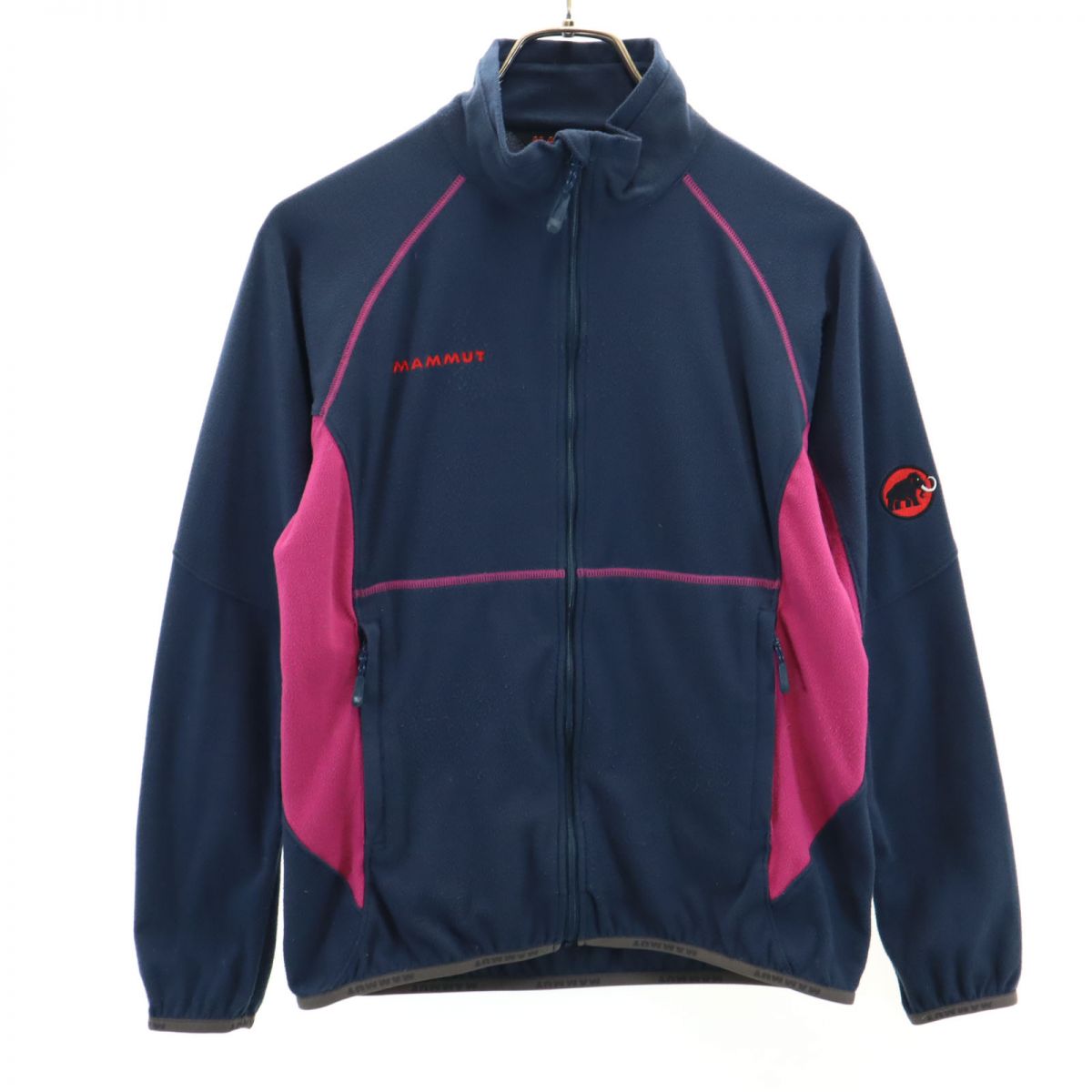 Mammut マムート アウトドア 長袖 ジップジャケット M ネイビー×ピンク レディース