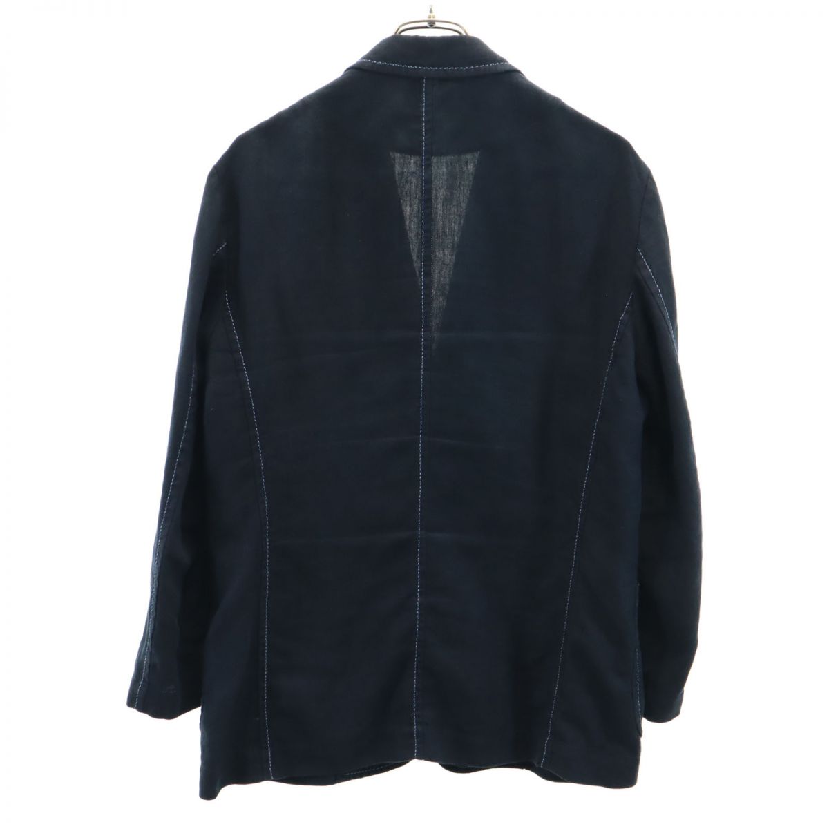 ISSEY MIYAKE イッセイミヤケ リネン 長袖 テーラードジャケット 1 ネイビー メンズ