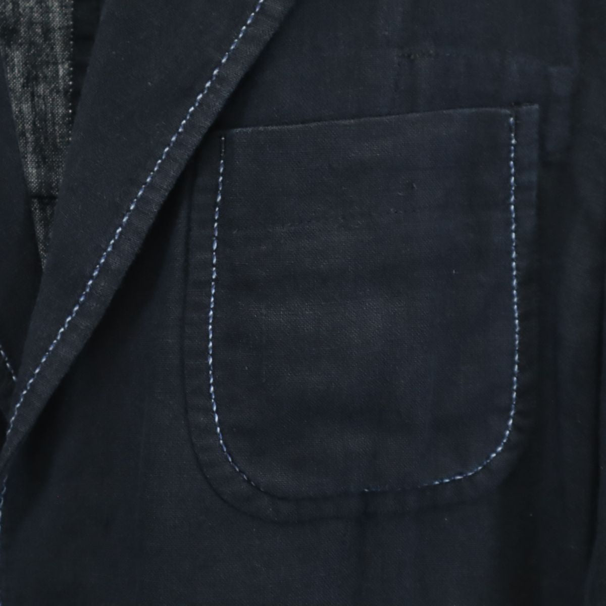ISSEY MIYAKE イッセイミヤケ リネン 長袖 テーラードジャケット 1 ネイビー メンズ