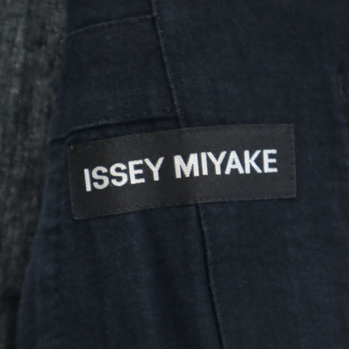 ISSEY MIYAKE イッセイミヤケ リネン 長袖 テーラードジャケット 1 ネイビー メンズ