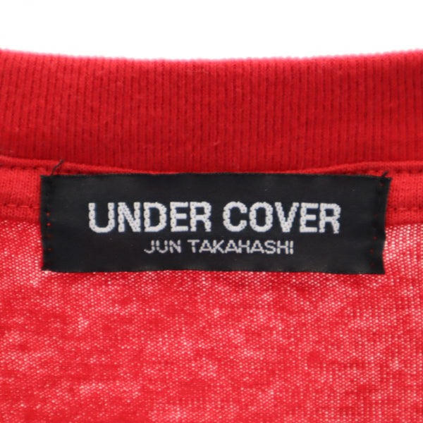 アンダーカバー 日本製 バックプリント 長袖 Tシャツ 4 赤系 UNDERCOVER JUN TAKAHASHI ロンT メンズ