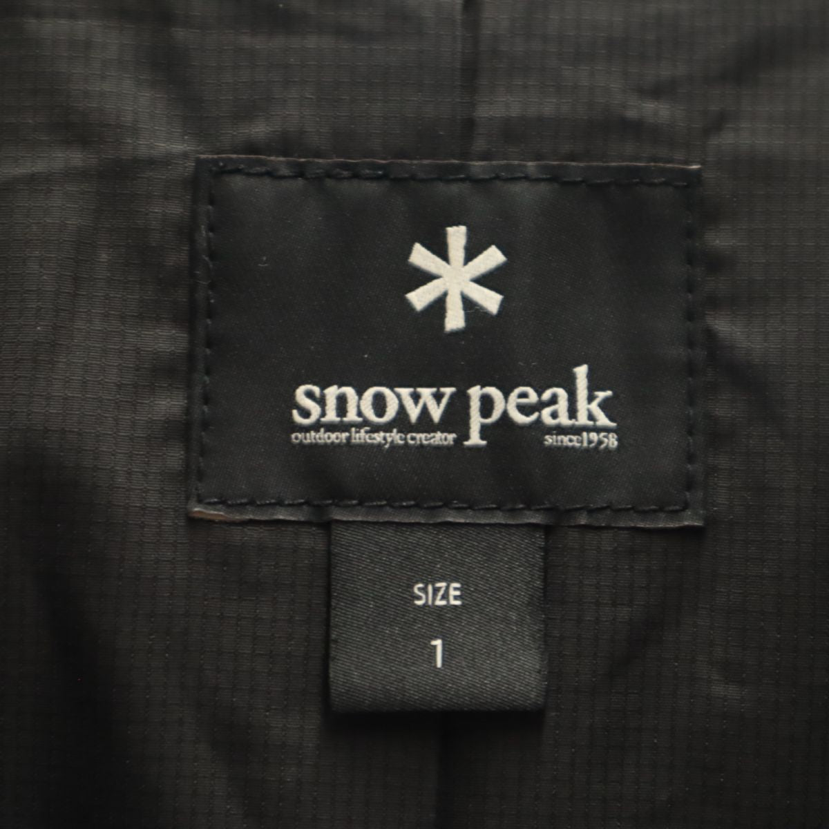 snowpeak スノーピーク 日本製 ジャケット 1 黒 メンズ