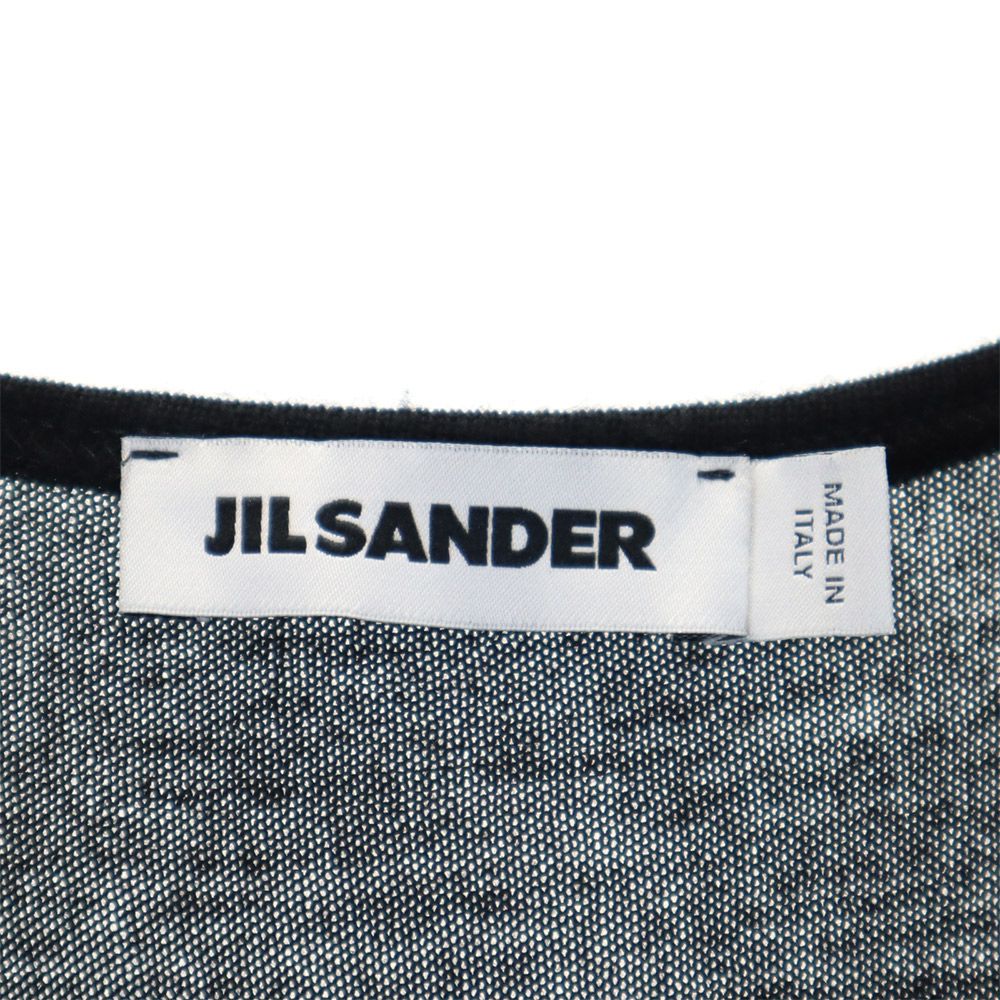 JIL SANDER ジルサンダー イタリア製 ウールブレンド 長袖 ニット カーディガン M ブラック系 レディース