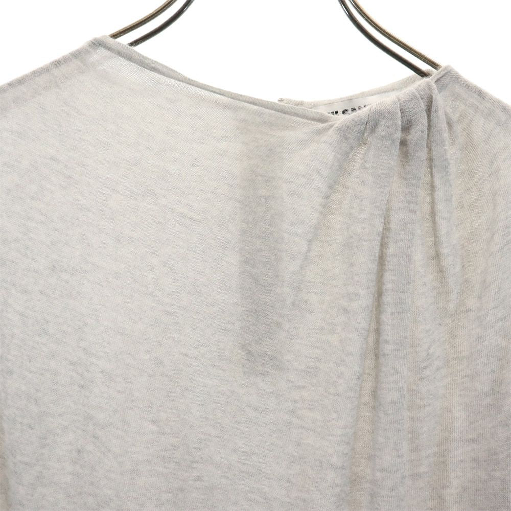 JIL SANDER ジルサンダー カシミヤ100％ 長袖 バックジップ セーター 36 グレー系 ニット レディース