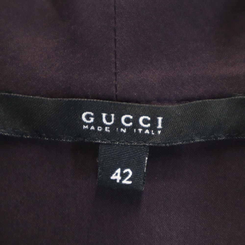 GUCCI グッチ イタリア製 長袖 シャツ 42 パープル系 レディース