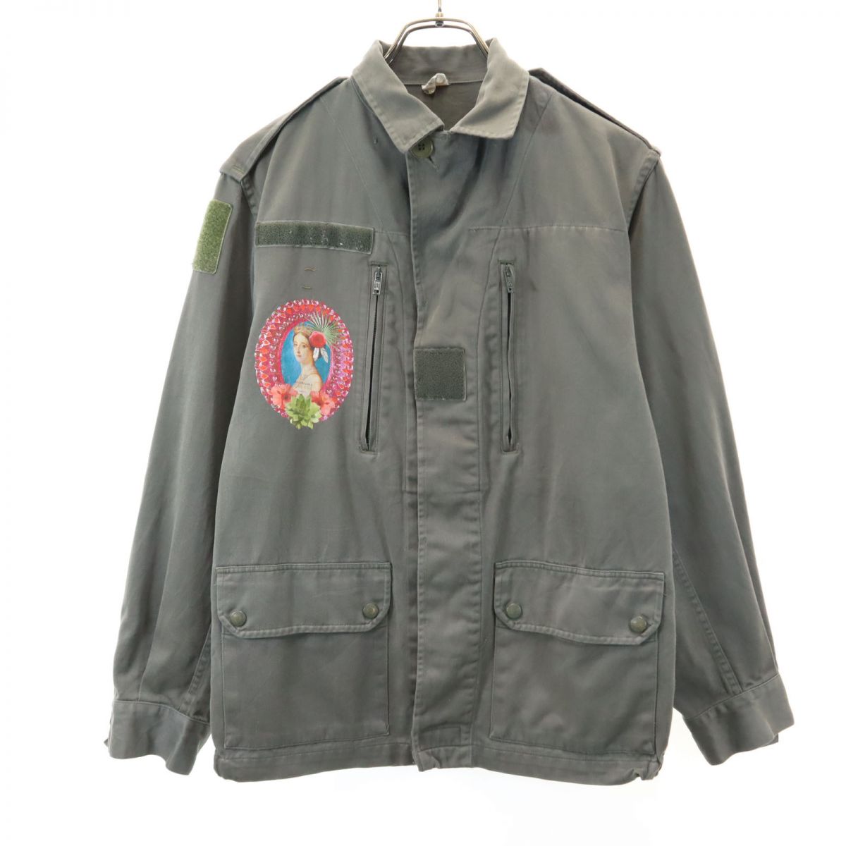 bp BAIGNEUSES PALACE バックプリント ミリタリージャケット カーキ メンズ