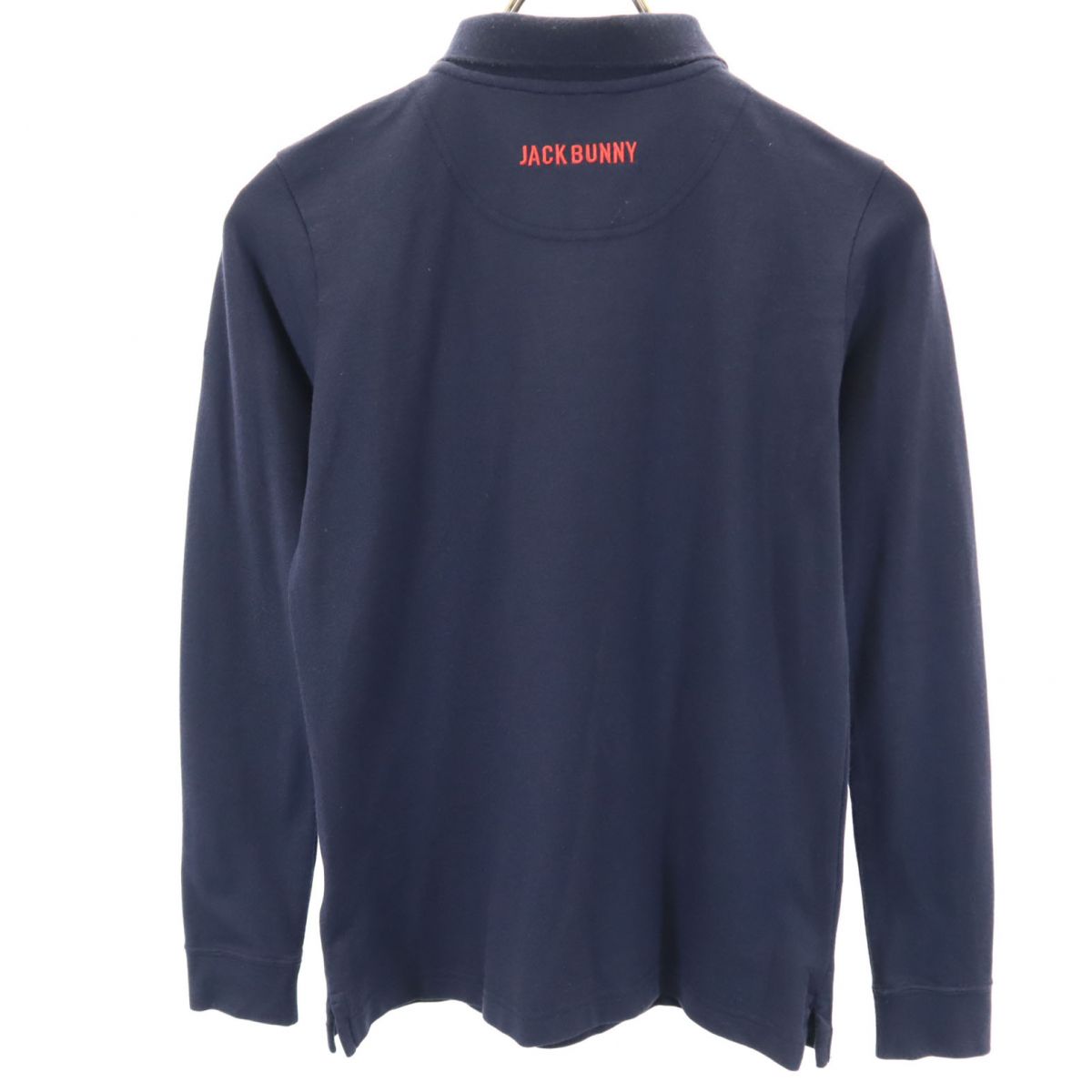 Jack Bunny!! ジャックバニー バイパーリーゲイツ ゴルフ 長袖 ポロシャツ  ネイビー by PEARLY GATES 鹿の子地 レディース
