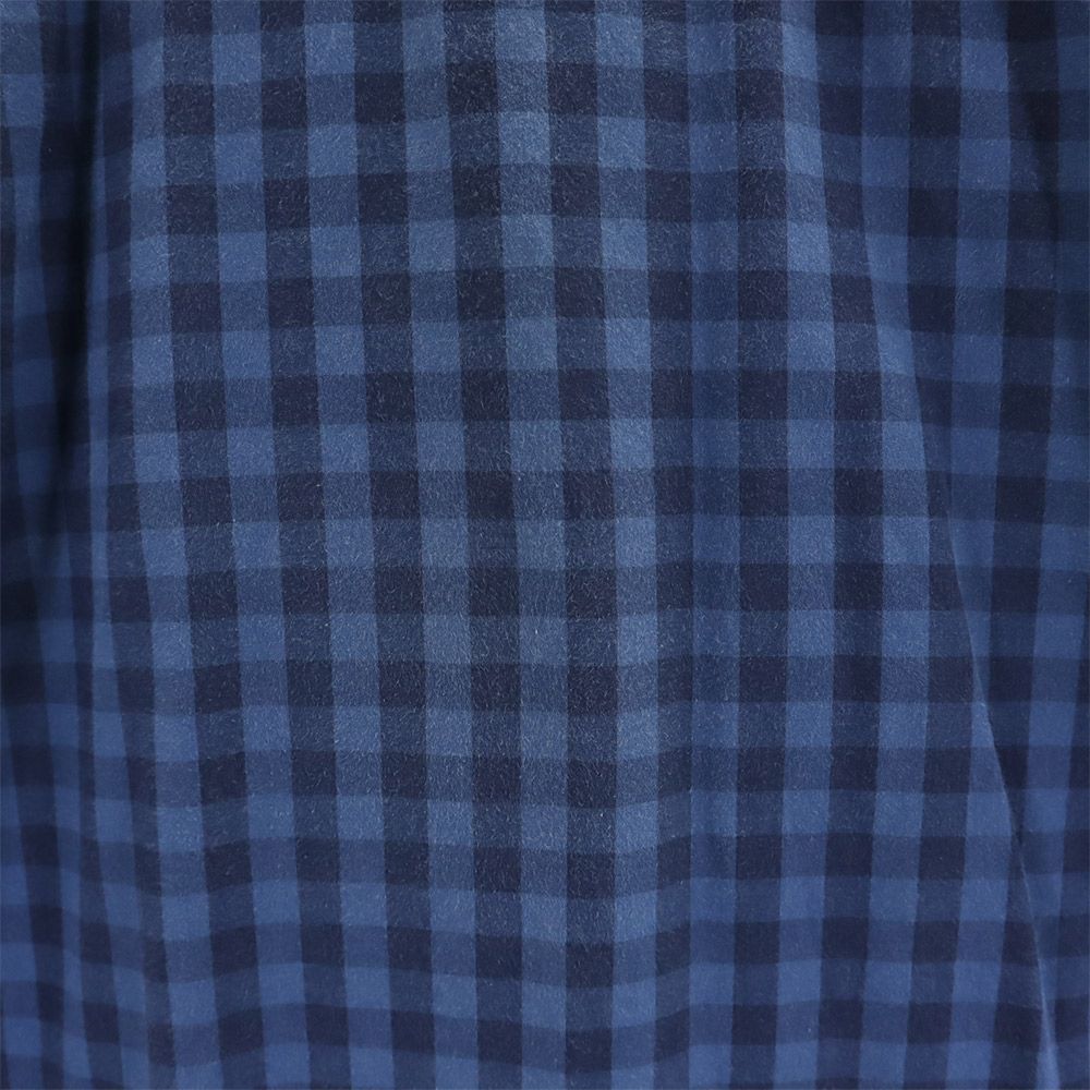 nonnative ノンネイティブ 日本製 5分袖 バンドカラー チェックシャツ 1 ネイビー系 メンズ